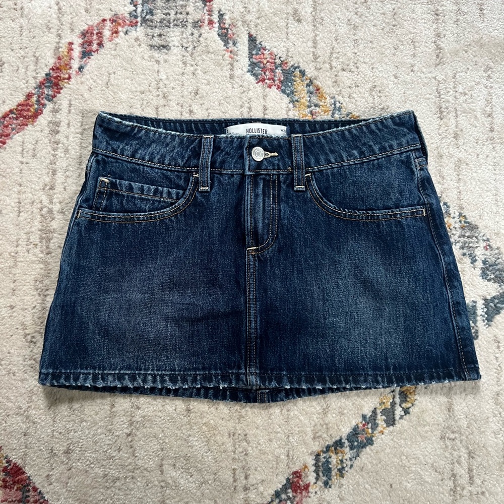 Hollister Dark Blue Denim Skirt